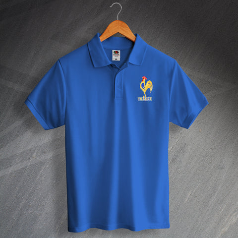 France Football Polo Shirt Embroidered 1974
