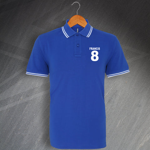 Francis 8 Football Polo Shirt Embroidered Tipped