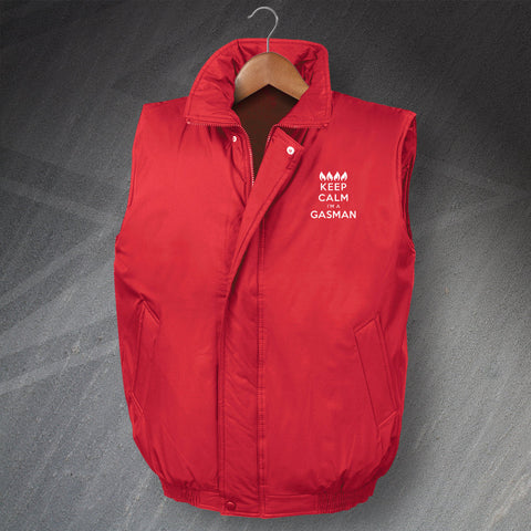 Gasman Embroidered Padded Bodywarmer with Keep Calm Design