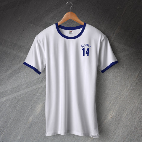 Tottenham Football Shirt Embroidered Ringer Ginola 14
