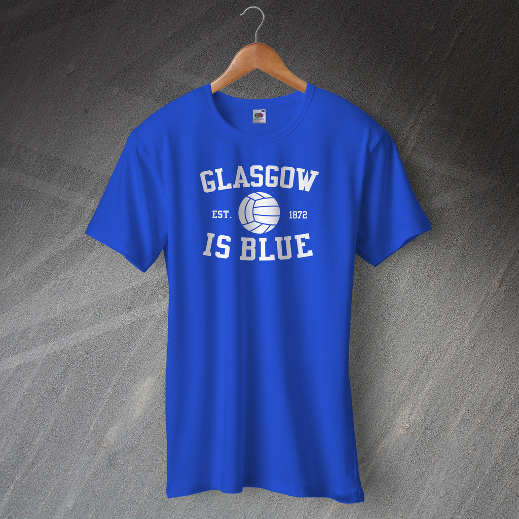 Glasgow is Blue Football T-Shirt