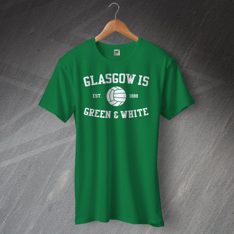 Celtic Football T-Shirt Glasgow is Green & White