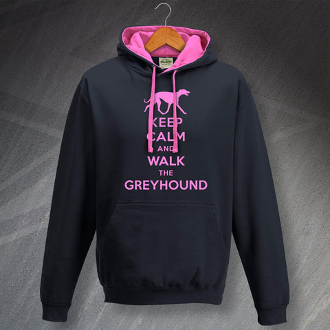 Greyhound Hoodie Contrast Keep Calm and Walk The Greyhound