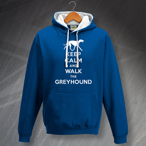 Greyhound Hoodie Contrast Keep Calm and Walk The Greyhound