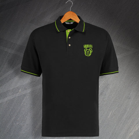 Grrvana Embroidered Contrast Polo Shirt