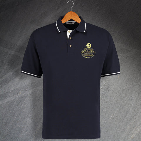 Grumpy Old Gits Club Founder Member Embroidered Contrast Polo Shirt