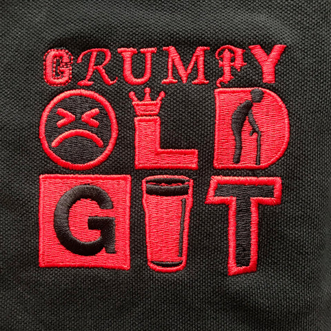 Grumpy Old Git Embroidered Badge