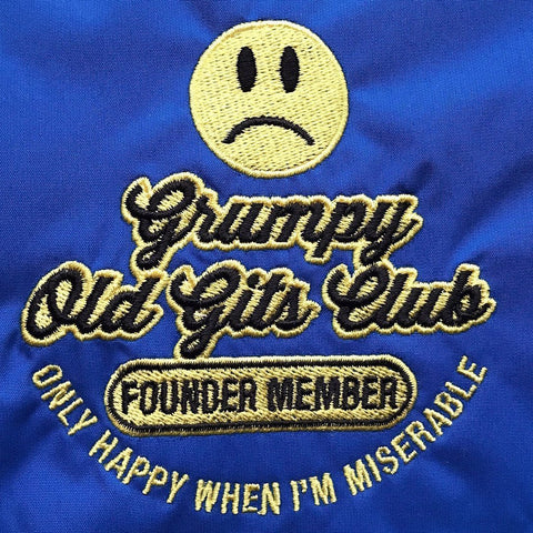 Grumpy Old Git Embroidered Badge