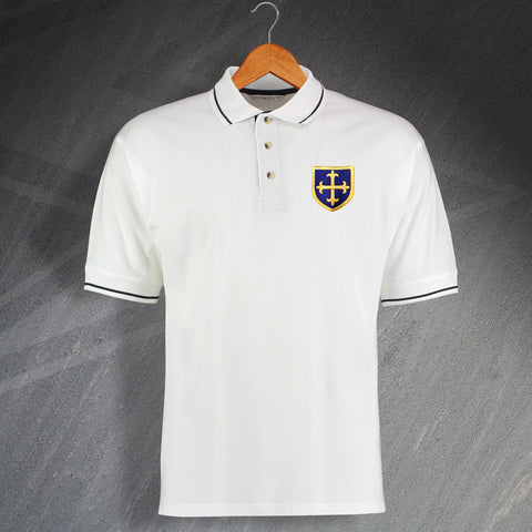 Retro Guiseley Embroidered Contrast Polo Shirt