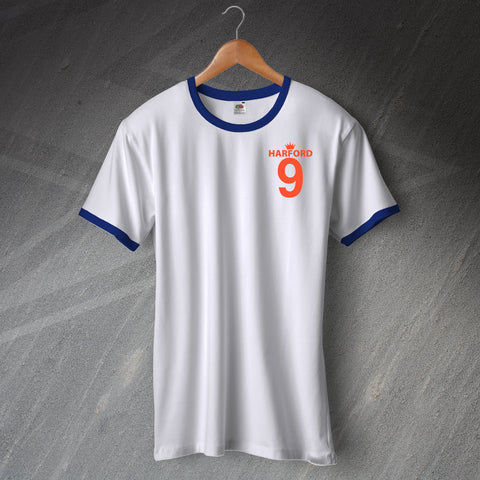 Luton Football Shirt Embroidered Ringer Harford 9