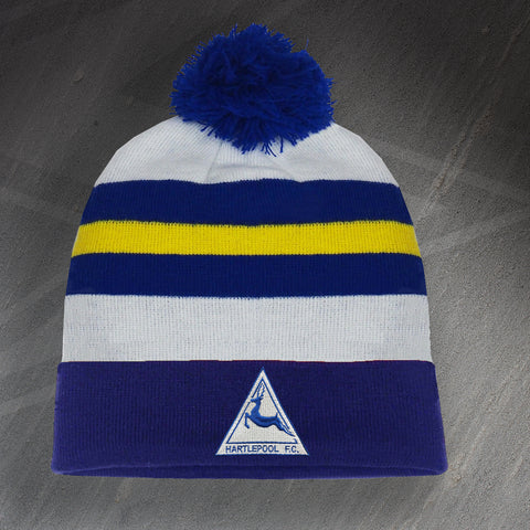 Hartlepool Football Bobble Hat Embroidered 1974