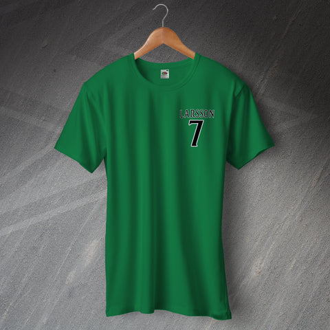 Celtic Football T-Shirt Embroidered Larsson 7