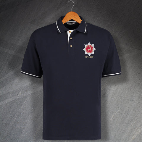 Hertfordshire Fire Service Polo Shirt Embroidered Contrast Personalised Years of Service