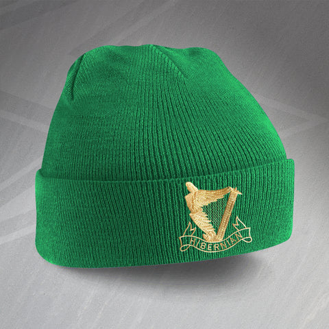 Retro Hibs 1900s Embroidered Beanie Hat