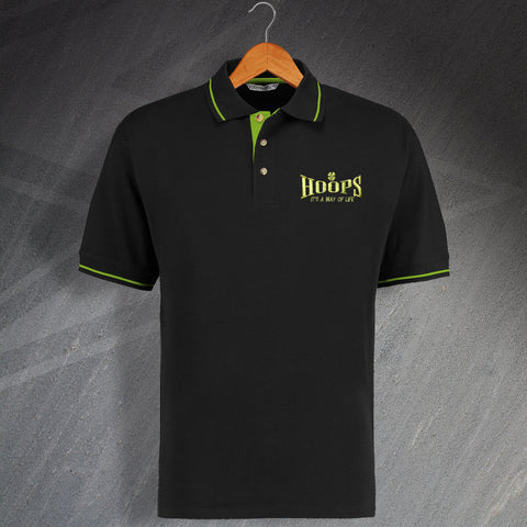Celtic Football Polo Shirt Embroidered Hoops It's a Way of Life