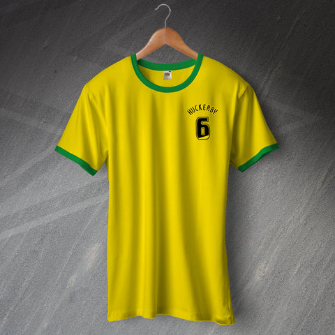 Norwich Football Shirt Embroidered Ringer Huckerby 6