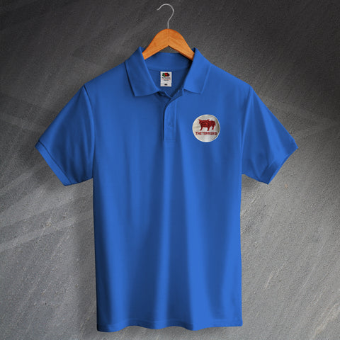 Retro Huddersfield Polo Shirt with Embroidered Badge