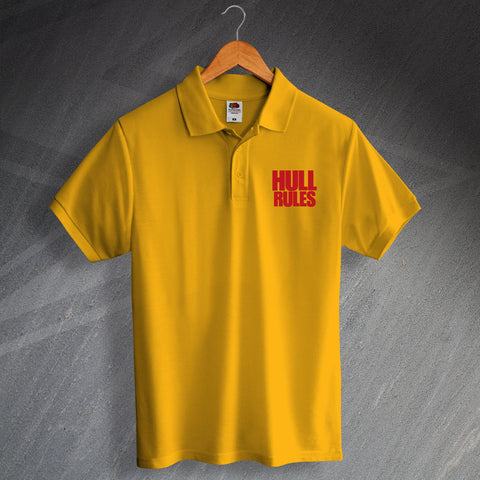 Hull Polo Shirt Embroidered Hull Rules
