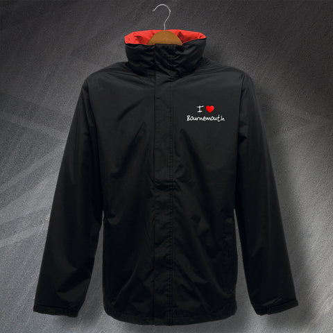 Bournemouth Jacket Embroidered Waterproof I Love Bournemouth