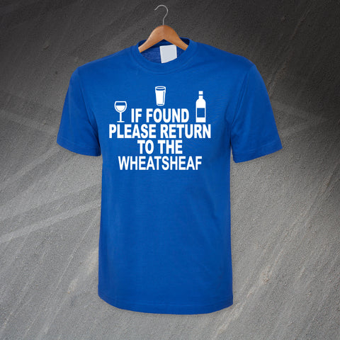 Personalised If Found Please Return to The Pub T-Shirt
