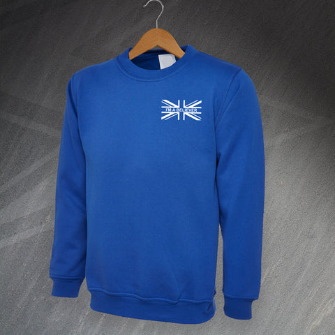 Wigan Football Sweatshirt Embroidered I'm a Believer Union Jack