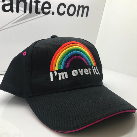 Rainbow Baseball Cap Embroidered I'm Over It