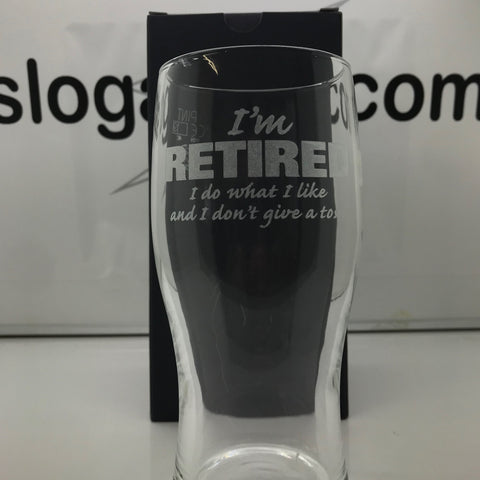 Retirement Pint Glass