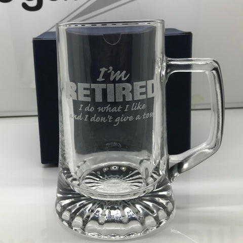 Retirement Glass Tankard