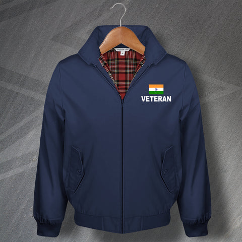 Indian Veteran Embroidered Harrington Jacket