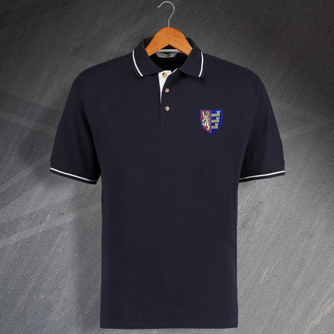Retro Ipswich 1888 Embroidered Contrast Polo Shirt