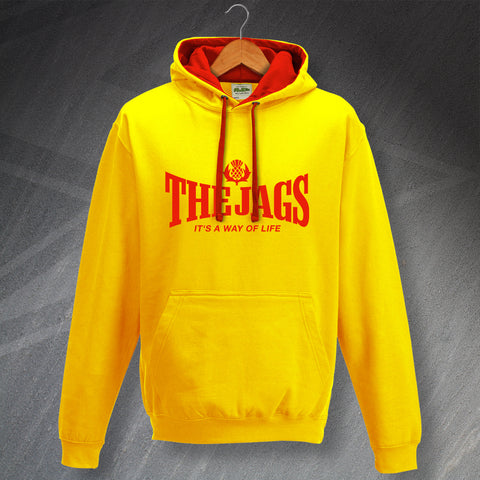 Partick Football Hoodie Contrast The Jags It's a Way of Life