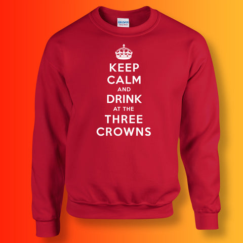 The Three Crowns Pub Sweatshirt with Keep Calm Design