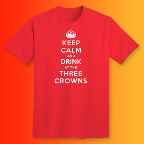 The Three Crowns Pub T-Shirt with Keep Calm Design