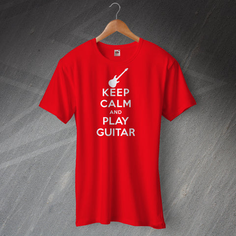 Play Guitar T-Shirt with Keep Calm Design