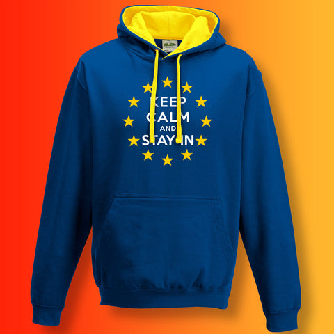 Keep Calm EU Referendum Unisex Contrast Hoodie