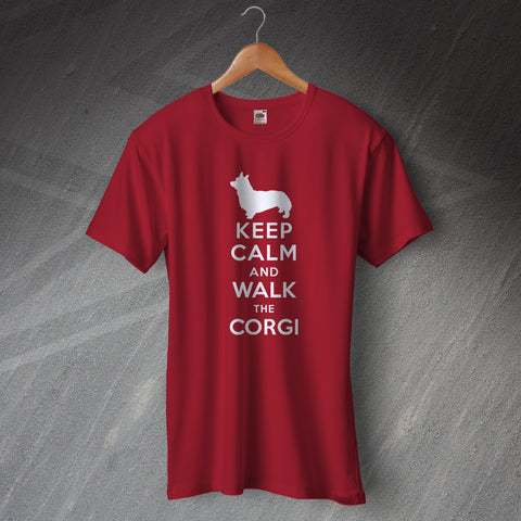 Corgi T-Shirt Keep Calm and Walk The Corgi
