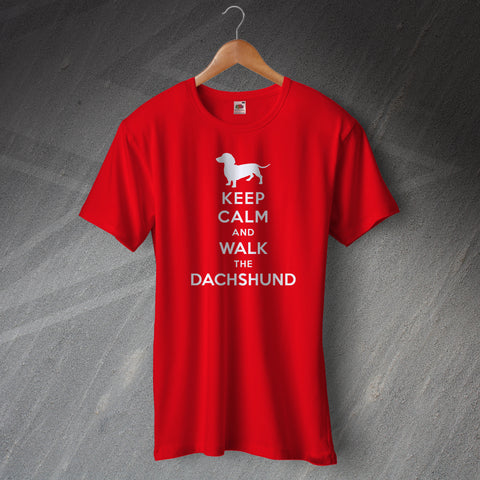 Keep Calm and Walk The Dachshund Unisex T-Shirt