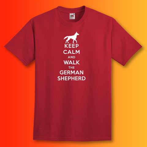 German Shepherd T-Shirt with Keep Calm Design