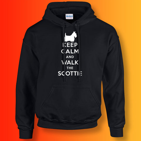 Keep Calm and Walk The Scottie Hoodie Black