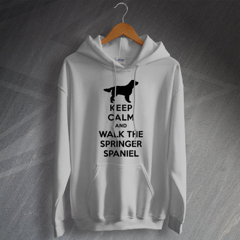 Keep Calm and Walk The Springer Spaniel Hoodie