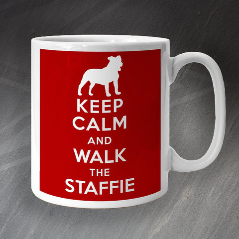 Staffordshire Bull Terrier Mug Keep Calm and Walk The Staffie