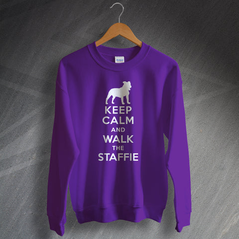 Keep Calm and Walk The Staffie Sweatshirt