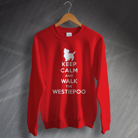 Westiepoo Sweatshirt Keep Calm and Walk The Westiepoo