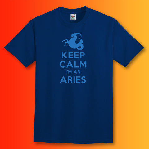 Keep Calm I'm an Aries T-Shirt Navy