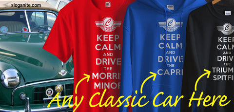 Keep Calm Hoodie with any Classic Car Name or Model