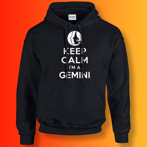 Keep Calm I'm a Gemini Hoodie Black