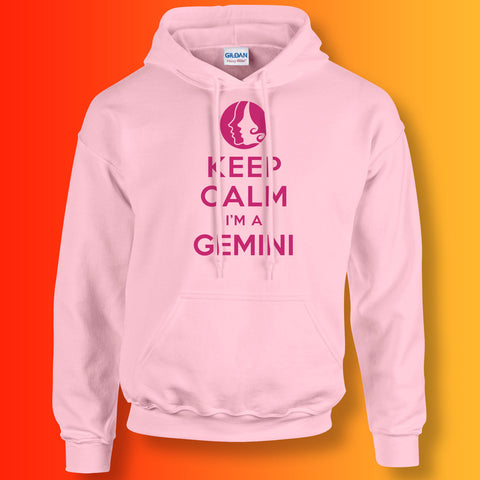 Keep Calm I'm a Gemini Hoodie Light Pink