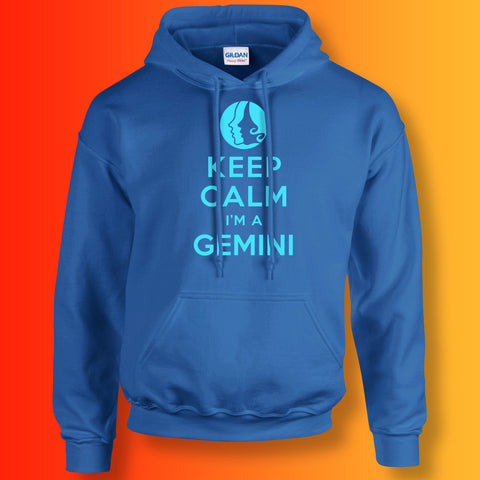Keep Calm I'm a Gemini Hoodie Royal Blue