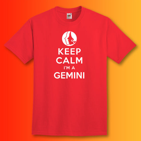 Keep Calm I'm a Gemini T-Shirt Red