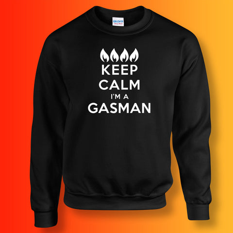 Keep Calm I'm a Gasman Sweater Black